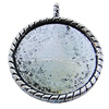 Zinc Alloy Cabochon Settings, Lead-free, Outside Diameter:30mm Inner Diameter:26mm, Sold by Bag