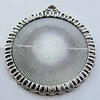 Zinc Alloy Cabochon Settings, Lead-free, Outside Diameter:40mm Inner Diameter:33mm, Sold by Bag