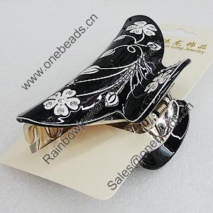 Fashional hair Clip with Acrylic, 94x55mm, Sold by Group