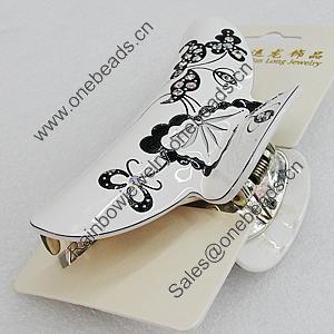 Fashional hair Clip with Acrylic, 94x55mm, Sold by Group 