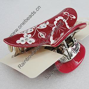 Fashional hair Clip with Acrylic, 94x55mm, Sold by Group 