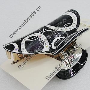 Fashional hair Clip with Acrylic, 94x55mm, Sold by Group 