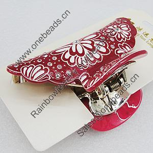 Fashional hair Clip with Acrylic, 95x50mm, Sold by Group 