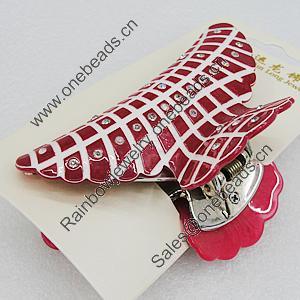 Fashional hair Clip with Acrylic, 95x50mm, Sold by Group 