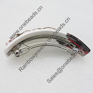 Fashional hair Clip with Acrylic, 94x37mm, Sold by Group 