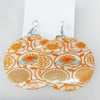 Shell Earring, Flat Round, 50x68mm, Sold by Dozen