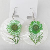 Shell Earring, Flat Round, 50x68mm, Sold by Dozen