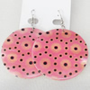 Shell Earring, Flat Round, 50x68mm, Sold by Dozen