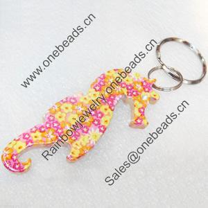 Aluminum Alloy keyring Jewelry Key Chains, 31x76mm, Length:Approx 12cm, Sold by PC