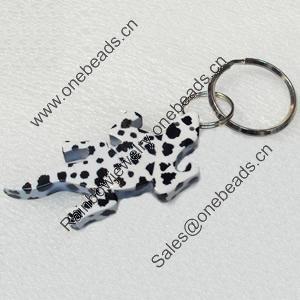 Aluminum Alloy keyring Jewelry Key Chains, 31x63mm, Length:Approx 10cm, Sold by PC