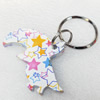 Aluminum Alloy keyring Jewelry Key Chains, 59x35mm, Length:Approx 7.5cm, Sold by PC