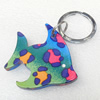 Aluminum Alloy keyring Jewelry Key Chains, 61x56mm, Length:Approx 9cm, Sold by PC