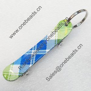 Aluminum Alloy keyring Jewelry Key Chains, 13x75mm, Length:Approx 9.5cm, Sold by PC