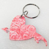 Aluminum Alloy keyring Jewelry Key Chains, 65x41mm, Length:Approx 9.5cm, Sold by PC