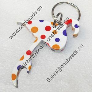 Aluminum Alloy keyring Jewelry Key Chains, 58x81mm, Length:Approx 11cm, Sold by PC