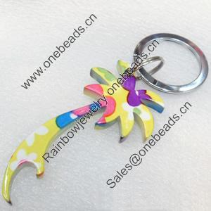 Aluminum Alloy keyring Jewelry Key Chains, 35x70mm, Length:Approx 10.5cm, Sold by PC