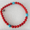 Fashion Coral Bracelet, width:6mm, Length Approx:6.7-inch, Sold by Strand