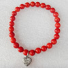 Fashion Coral Bracelet, width:7mm, Length Approx:7.1-inch, Sold by Strand