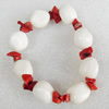 Fashion Coral Bracelet, width:12mm, Length Approx:7.1-inch, Sold by Strand