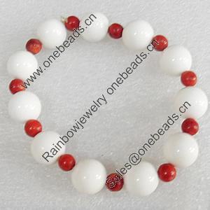 Fashion Coral Bracelet, width:12mm, Length Approx:7.1-inch, Sold by Strand