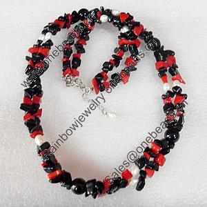 Fashion Coral Necklace, width:10mm, Length Approx:15.7-inch, Sold by Strand