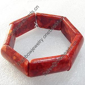 Fashion Coral Bracelet, width:20mm, Length Approx:7.1-inch, Sold by Strand