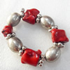 Fashion Coral Bracelet, width:27mm, Length Approx:7.1-inch, Sold by Strand