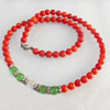 Fashion Coral Necklace, width:7mm, Length Approx:15.7-inch, Sold by Strand