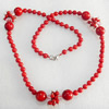 Fashion Coral Necklace, width:6-13mm, Length Approx:15.7-inch, Sold by Strand