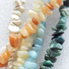 Gemstone Beads, Chips, Mix Colour, 5-8mm, Hole:Approx 1mm, Length:16-inch, Sold by Group