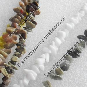 Gemstone Beads, Chips, Mix Colour, 5-8mm, Hole:Approx 1mm, Length:16-inch, Sold by Group