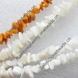 Shell Beads, Chips, Mix Colour, 5-8mm, Hole:Approx 1mm, Length:16-inch, Sold by Group