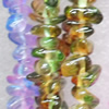 Glass Beads, Chips, Mix Colour, 5-8mm, Hole:Approx 1mm, Length:16-inch, Sold by Group