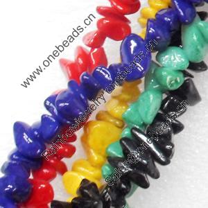 Gemstone Beads, Chips, Mix Colour, 5-8mm, Hole:Approx 1mm, Length:16-inch, Sold by Group