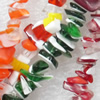 Glass Beads, Chips, Mix Colour, 5-8mm, Hole:Approx 1mm, Length:16-inch, Sold by Group