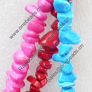 Gemstone Beads, Chips, Mix Colour, 5-8mm, Hole:Approx 1mm, Length:16-inch, Sold by Group