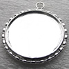 Zinc Alloy Cabochon Settings, Lead-free, Outside Diameter:41mm Inner Diameter:38mm, Sold by Bag