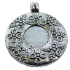 Zinc Alloy Cabochon Settings, Lead-free, Outside Diameter:36mm Inner Diameter:15mm, Sold by Bag