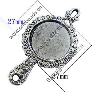 Zinc Alloy Cabochon Settings, Lead-free, Outside Diameter:37mm Inner Diameter:27mm, Sold by Bag