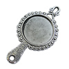 Zinc Alloy Cabochon Settings, Lead-free, Outside Diameter:37mm Inner Diameter:27mm, Sold by Bag