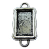 Zinc Alloy Cabochon Settings, Lead-free, Outside Diameter:14x20mm Inner Diameter:9x15mm, Sold by Bag