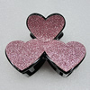 Fashional hair Clip with Plastic, 74x54mm, Sold by Group