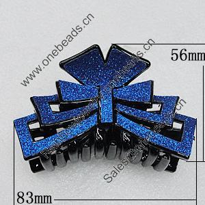 Fashional hair Clip with Plastic, 83x56mm, Sold by Group