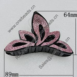 Fashional hair Clip with Plastic, 89x64mm, Sold by Group