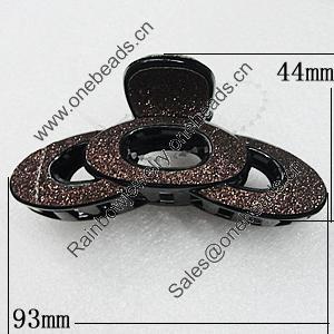 Fashional hair Clip with Plastic, 93x44mm, Sold by Group