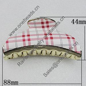 Fashional hair Clip with Plastic, 88x44mm, Sold by Group