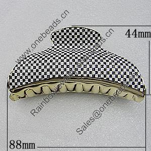 Fashional hair Clip with Plastic, 88x44mm, Sold by Group