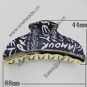 Fashional hair Clip with Plastic, 88x44mm, Sold by Group