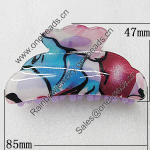 Fashional hair Clip with Acrylic, 85x47mm, Sold by Group