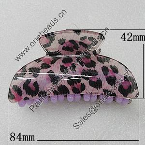 Fashional hair Clip with Acrylic, 84x42mm, Sold by Group